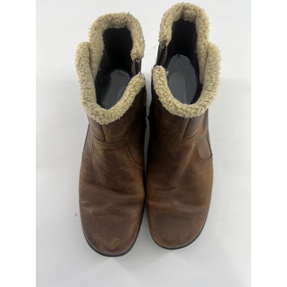 Clarks Ankle Boots Womens Size 11 M Brown Leather Size Zip Comfort Boho - Picture 5 of 8